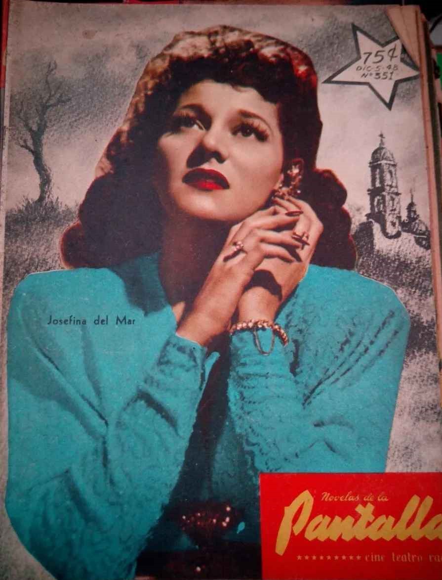 NOVELAS DE LA PANTALLA magazine side cover Issue 351 5 December 1948