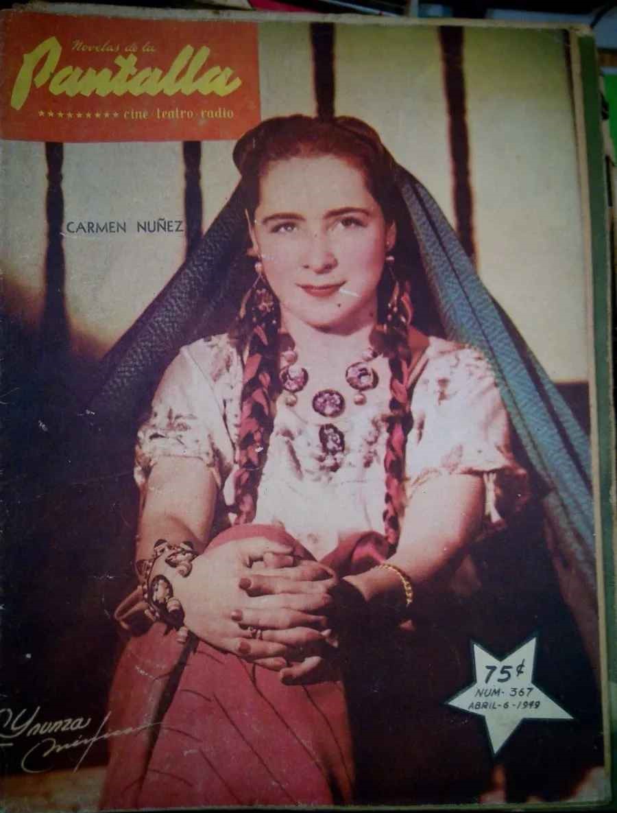 NOVELAS DE LA PANTALLA magazine side cover Issue 367 6 April 1949