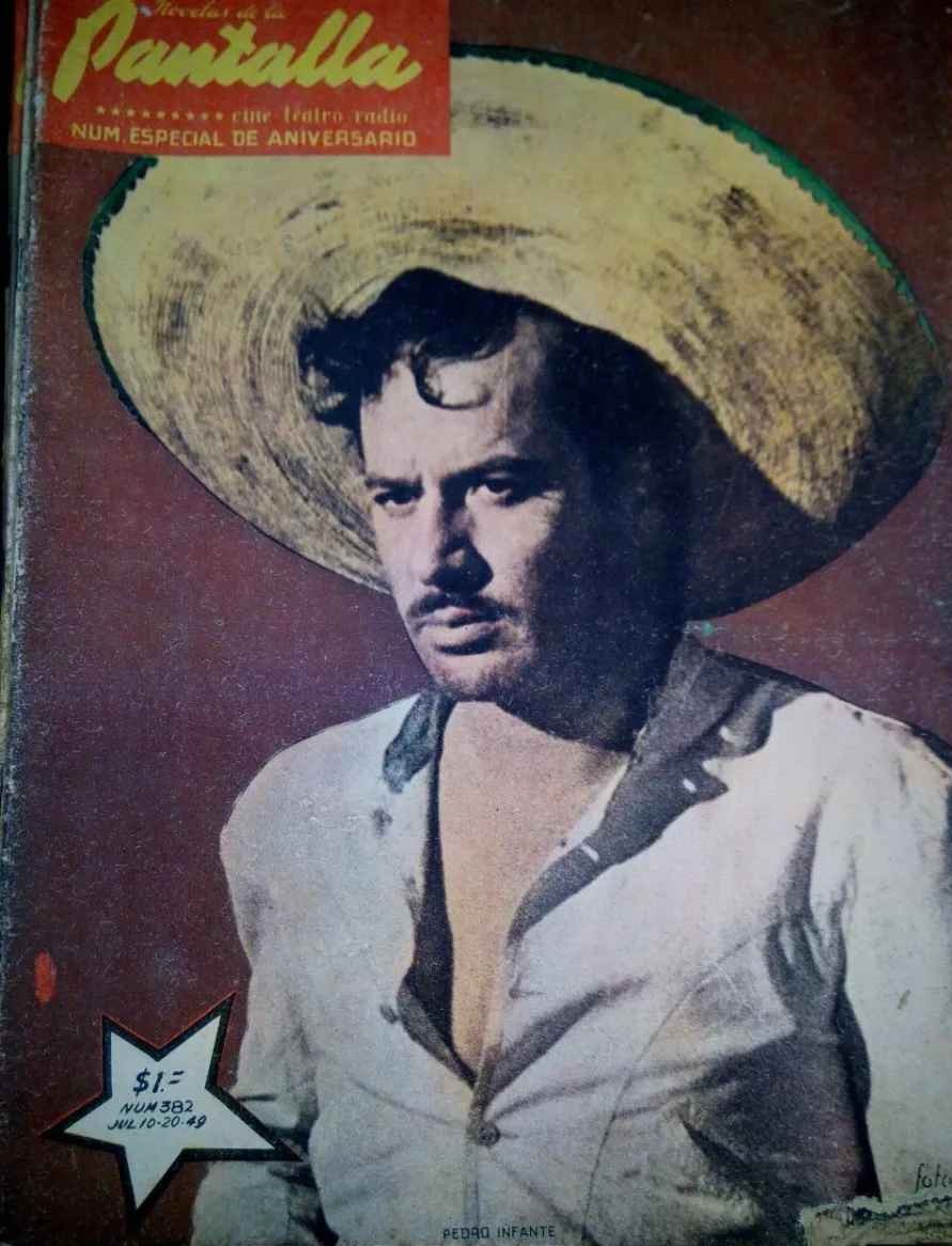 NOVELAS DE LA PANTALLA magazine side cover Issue 382 20 July 1949
