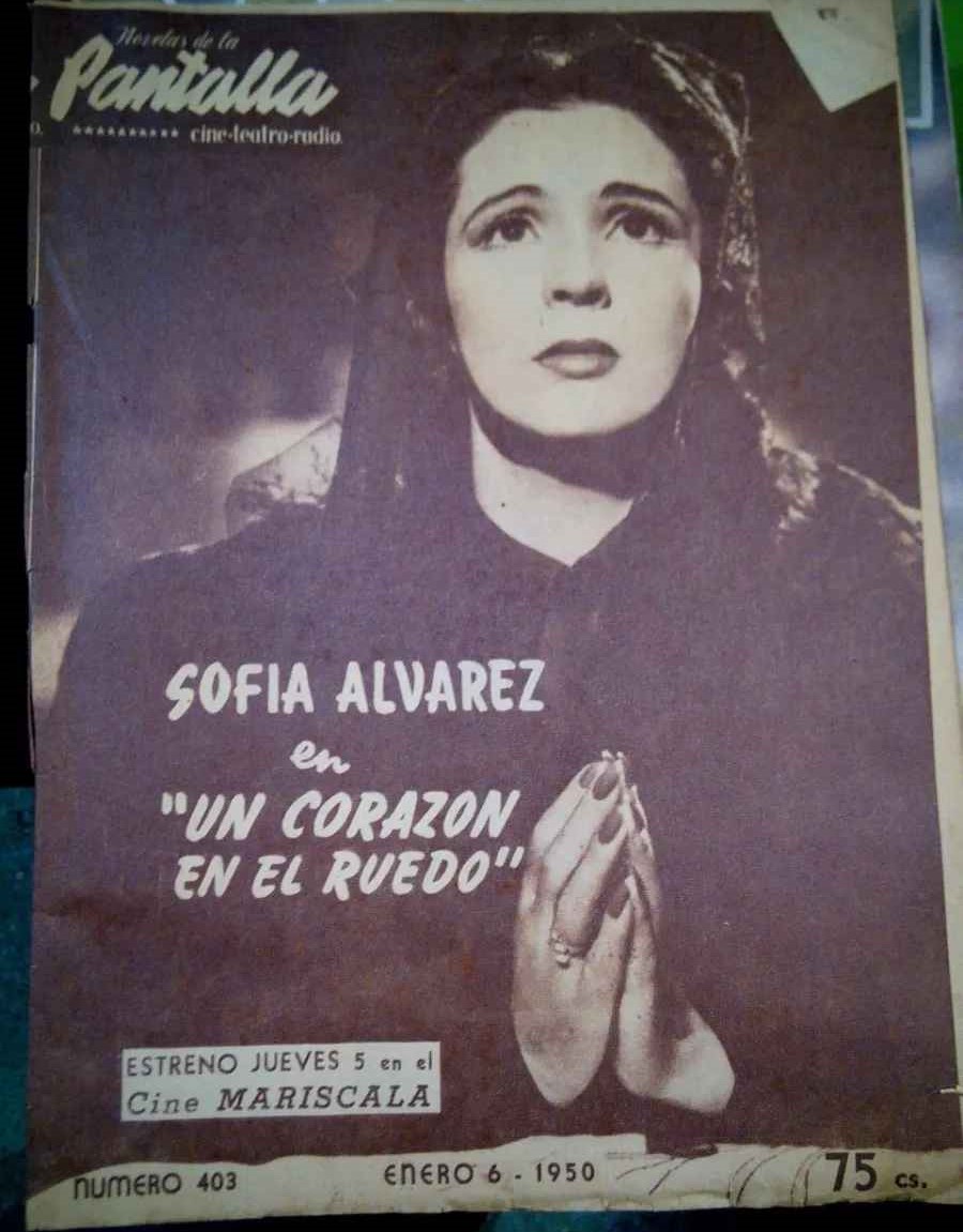 NOVELAS DE LA PANTALLA magazine side cover Issue 403 6 January 1950