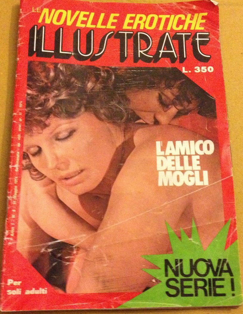 NOVELLE EROTISCHE ILLUSTRATE magazine side cover Issue 8  Nuova serie 31 May 1974