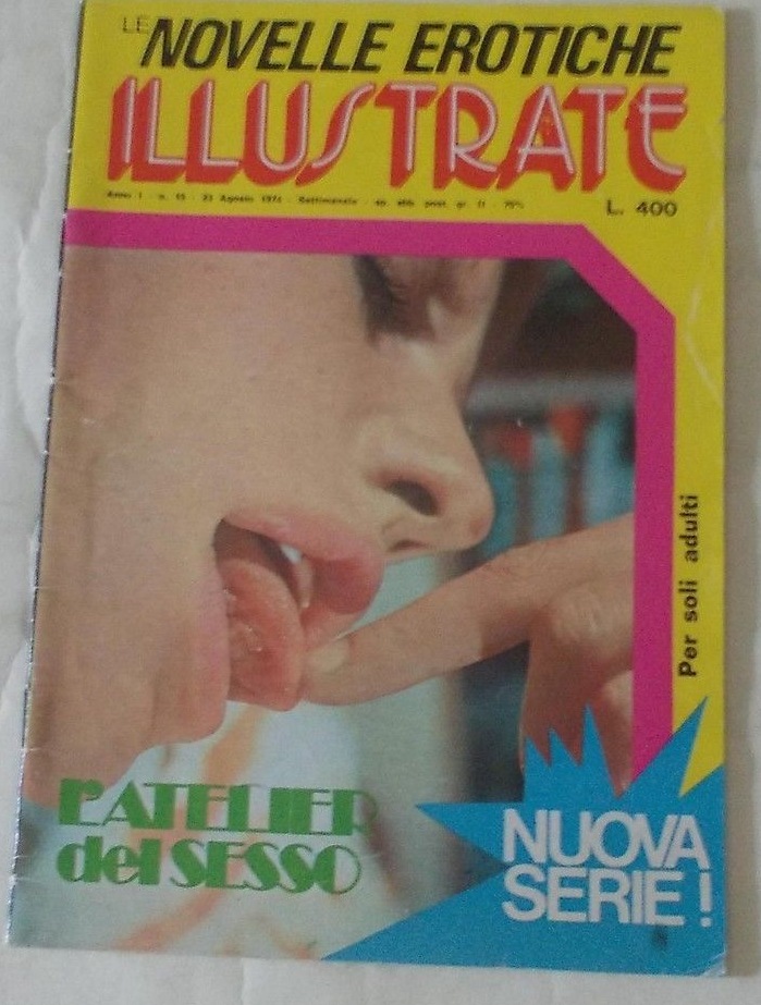 NOVELLE EROTISCHE ILLUSTRATE magazine side cover Issue 19  Nuova serie 23 August 1974