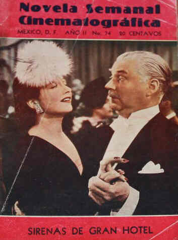 NOVELA SEMANAL CINEMATOGRAFICA magazine side cover Issue 74  1941