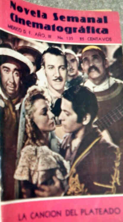 NOVELA SEMANAL CINEMATOGRAFICA magazine side cover Issue 135  1942