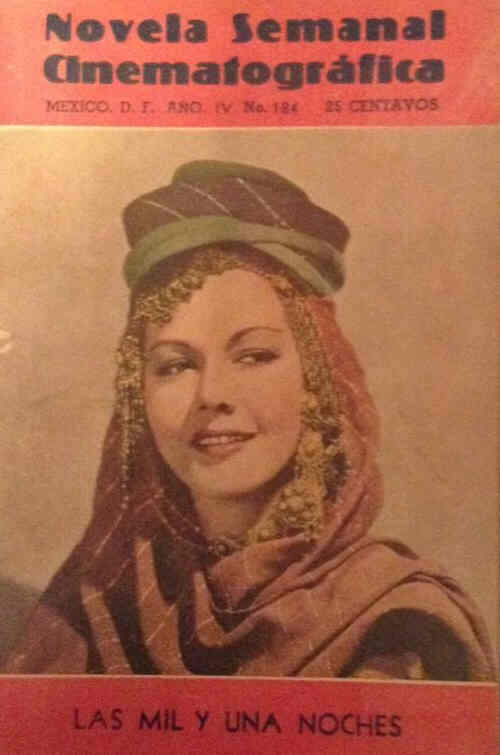 NOVELA SEMANAL CINEMATOGRAFICA magazine side cover Issue 184  1943