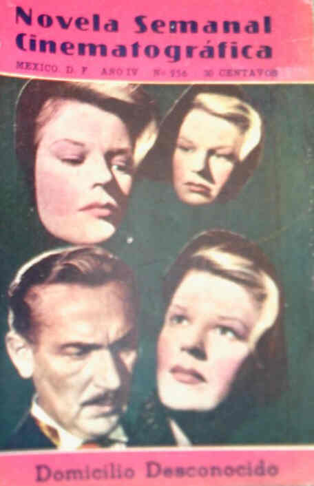 NOVELA SEMANAL CINEMATOGRAFICA magazine side cover Issue 256  1944