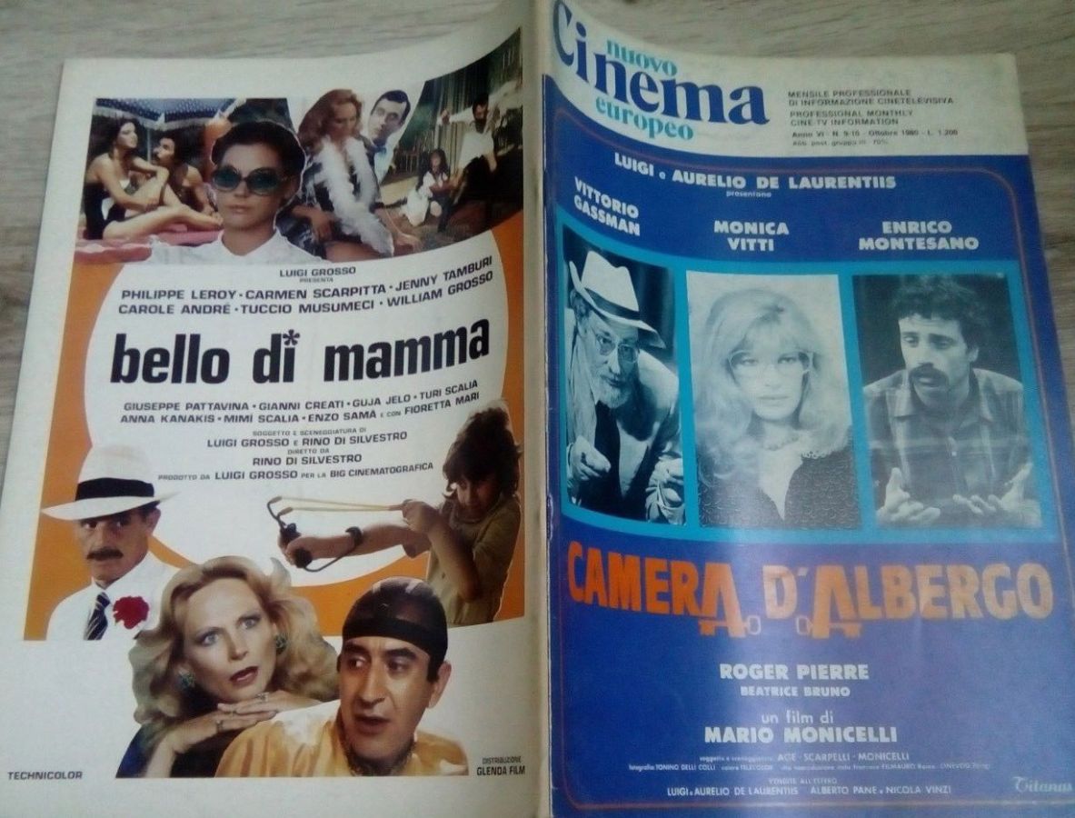 NUOVO CINEMA EUROPEO magazine side cover  September/October 1980