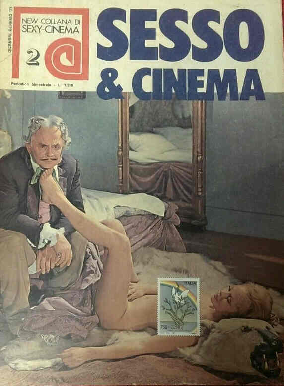 NEW (NUOVO) COLLANA DI SEXY-CINEMA magazine side cover Issue 2 December 1972