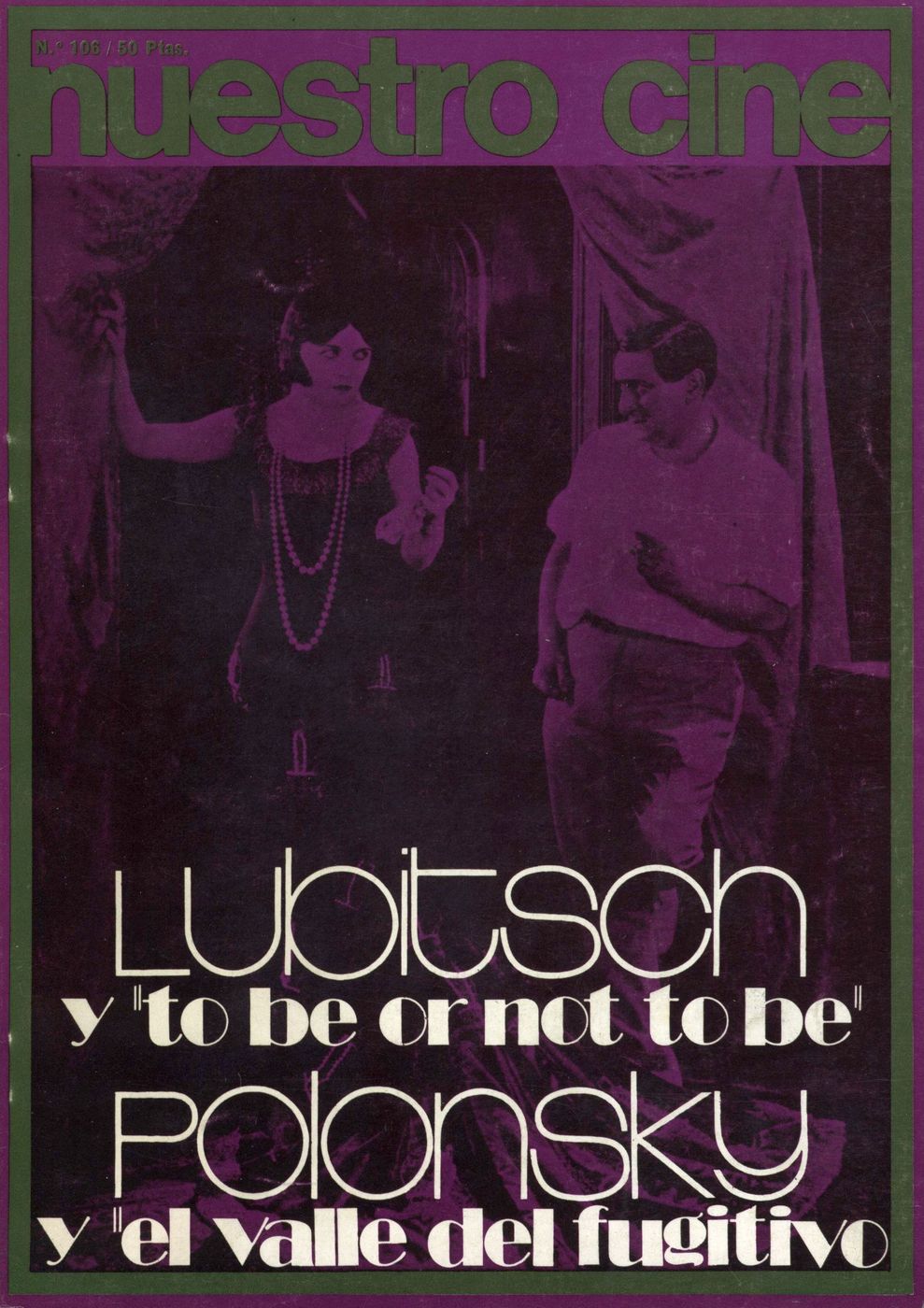 NUESTRO CINE magazine side cover Issue 106 February 1971