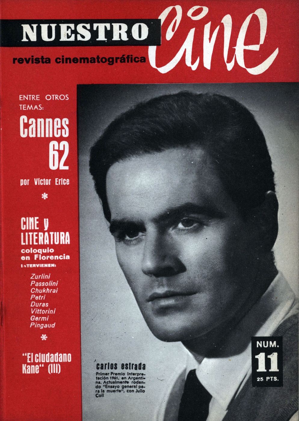 NUESTRO CINE magazine side cover Issue 11 May 1962