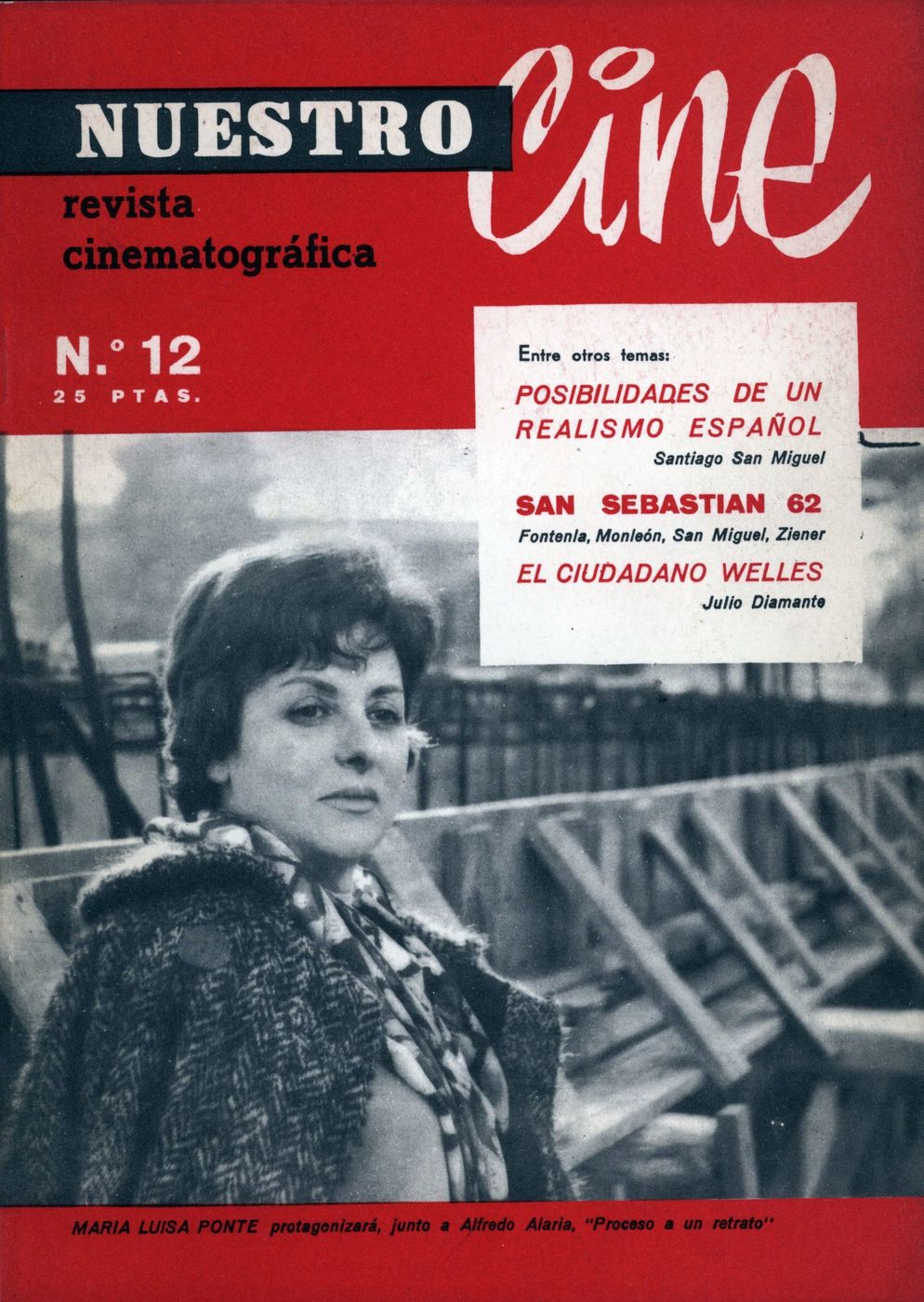 NUESTRO CINE magazine side cover Issue 12 June/July 1962