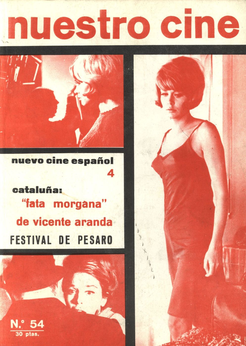 NUESTRO CINE magazine side cover Issue 54 September 1966