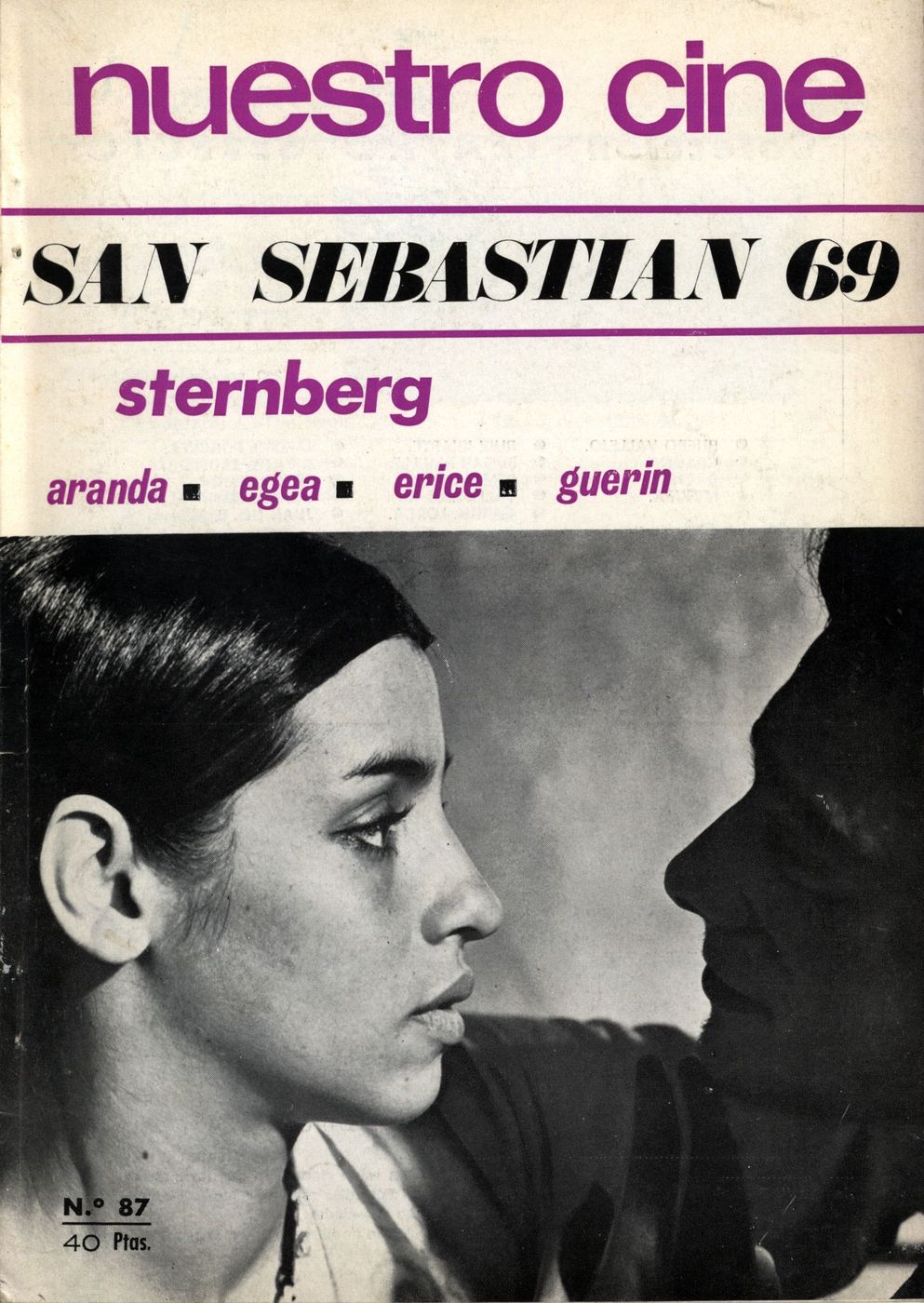 NUESTRO CINE magazine side cover Issue 87 July 1969