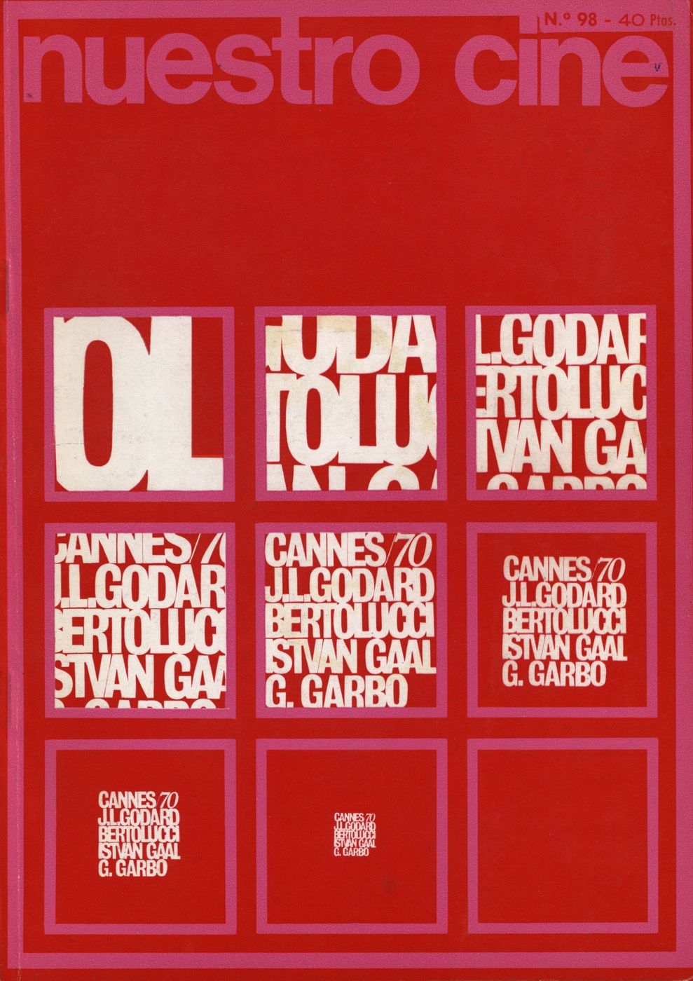 NUESTRO CINE magazine side cover Issue 98 June 1970