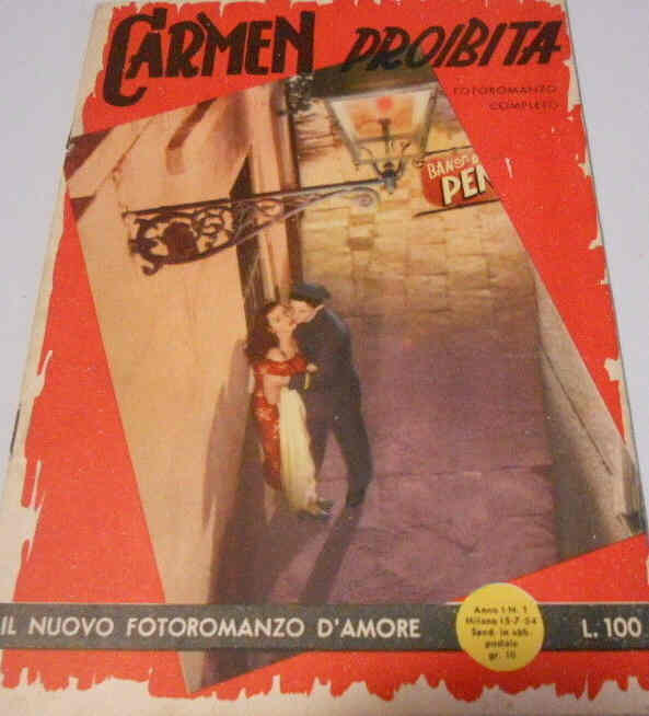 IL NUOVO FOTOROMANZO D AMORE magazine side cover Issue 1 15 July 1954