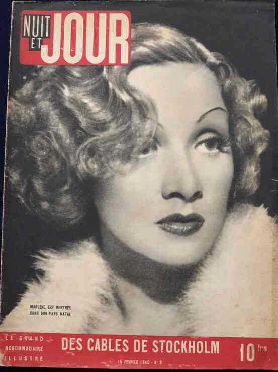 NUIT ET JOUR magazine side cover Issue 9 15 February 1945