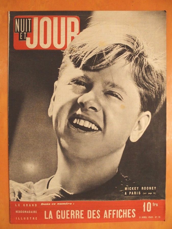 NUIT ET JOUR magazine side cover Issue 15 5 April 1945