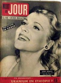 NUIT ET JOUR magazine side cover Issue 101 28 November 1946