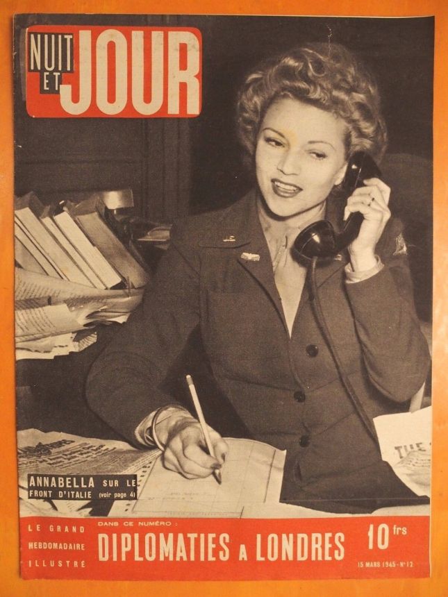 NUIT ET JOUR magazine side cover Issue 12 15 March 1945