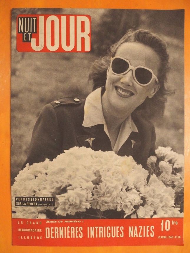 NUIT ET JOUR magazine side cover Issue 16 12 April 1945