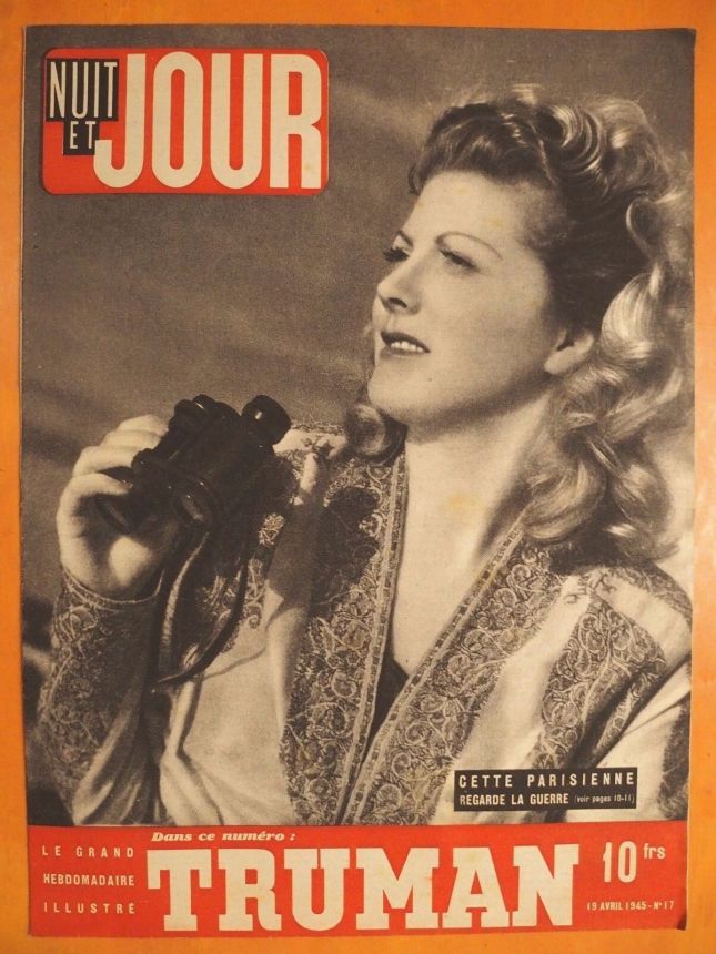 NUIT ET JOUR magazine side cover Issue 17 19 April 1945
