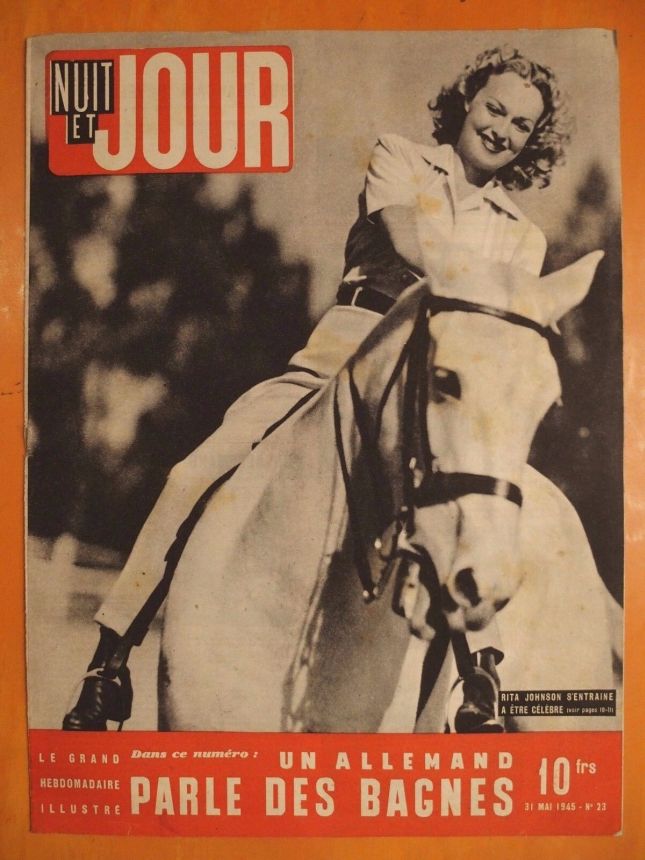 NUIT ET JOUR magazine side cover Issue 23 31 May 1945
