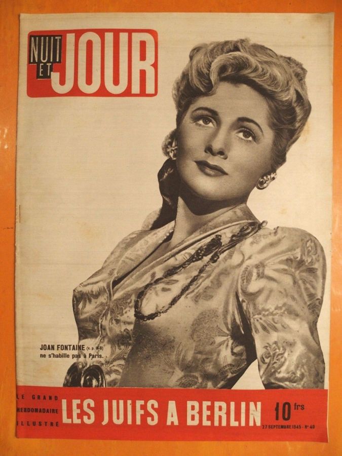 NUIT ET JOUR magazine side cover Issue 40 27 September 1945