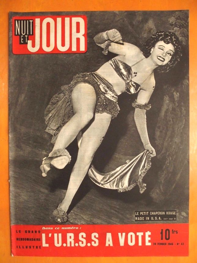 NUIT ET JOUR magazine side cover Issue 62 28 February 1946