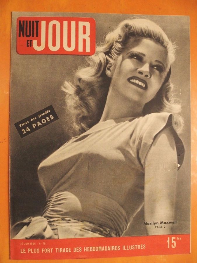 NUIT ET JOUR magazine side cover Issue 79 27 June 1946