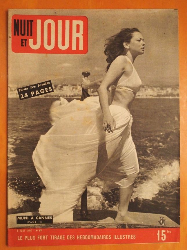NUIT ET JOUR magazine side cover Issue 85 8 August 1946