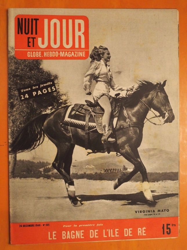 NUIT ET JOUR magazine side cover Issue 105 26 December 1946