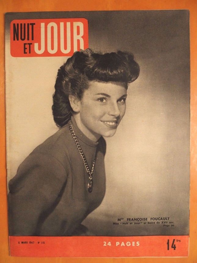 NUIT ET JOUR magazine side cover Issue 115 6 March 1947