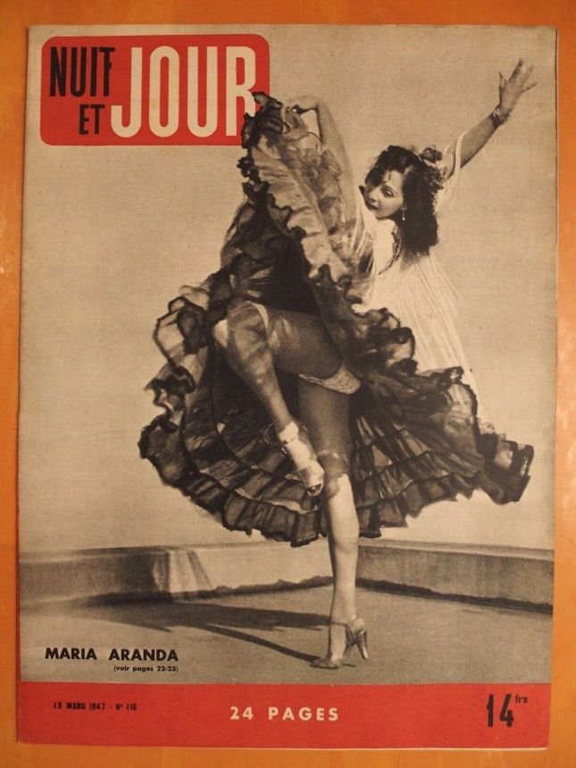NUIT ET JOUR magazine side cover Issue 116 13 March 1947