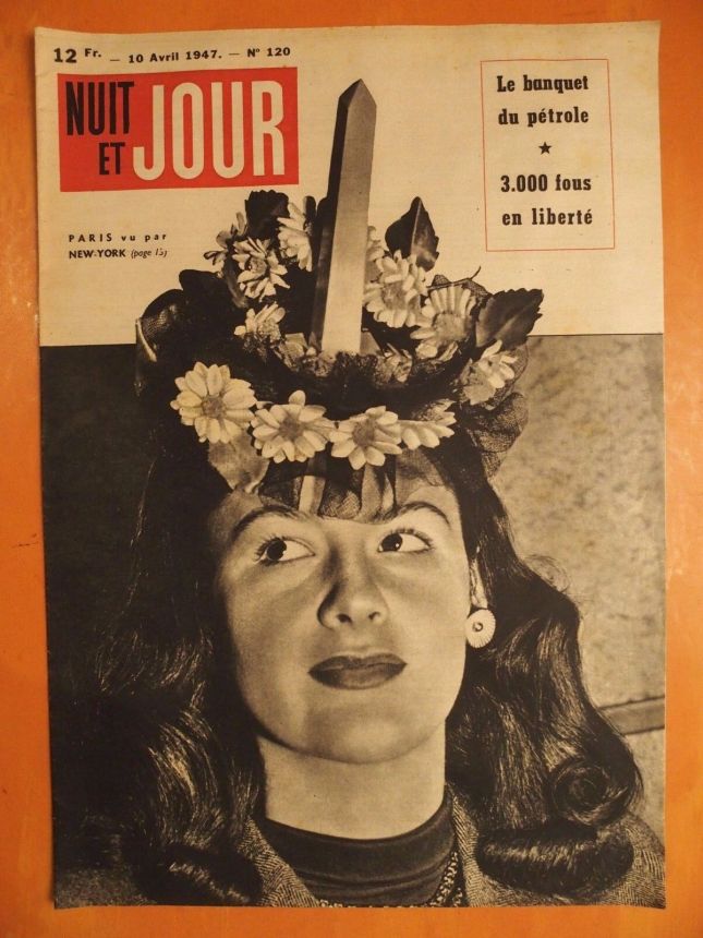 NUIT ET JOUR magazine side cover Issue 120 10 April 1947