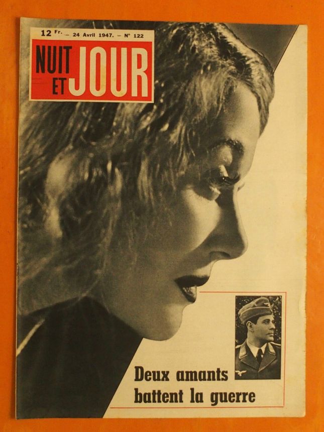 NUIT ET JOUR magazine side cover Issue 122 24 April 1947