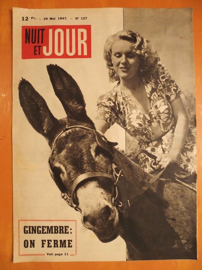 NUIT ET JOUR magazine side cover Issue 127 29 May 1947