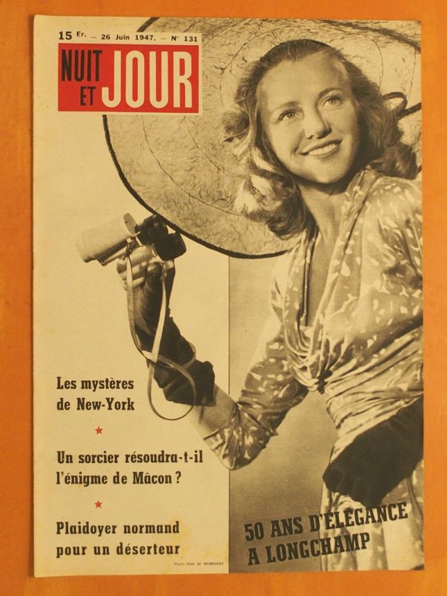 NUIT ET JOUR magazine side cover Issue 131 26 June 1947