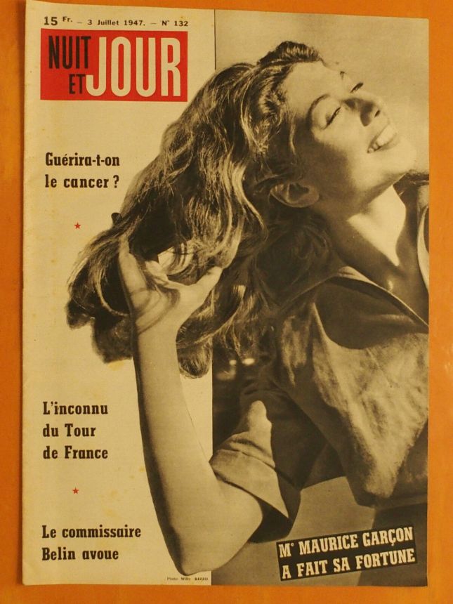 NUIT ET JOUR magazine side cover Issue 132 3 July 1947