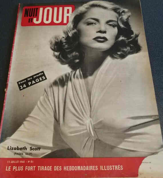 NUIT ET JOUR magazine side cover Issue 81 11 July 1946