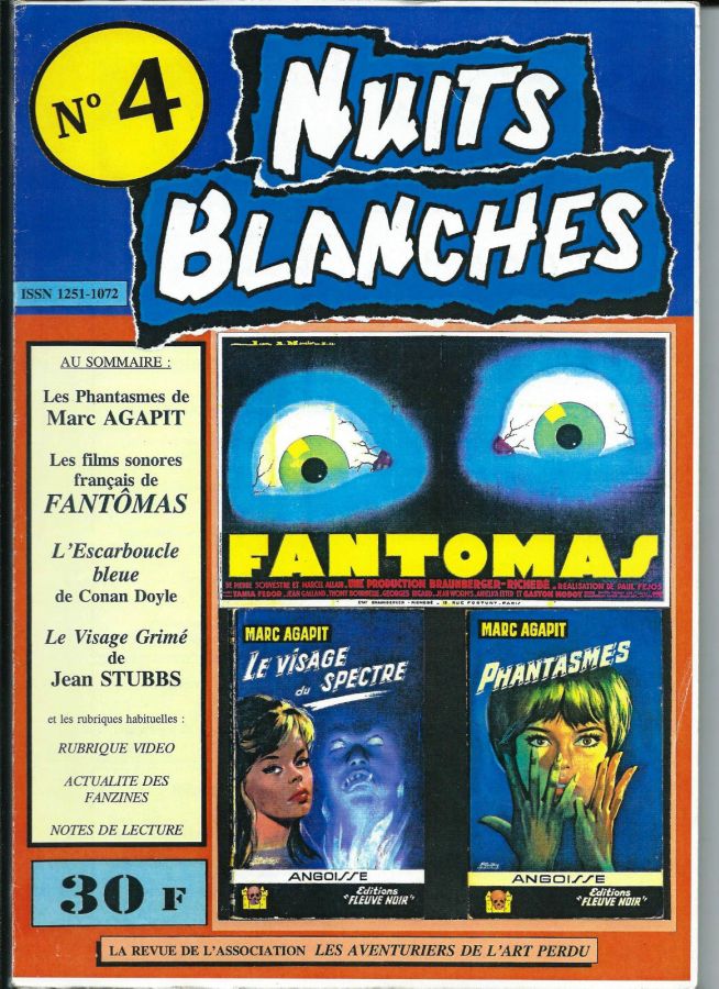 NUITS BLANCHES magazine side cover Issue 4 3rd Quarter 1995