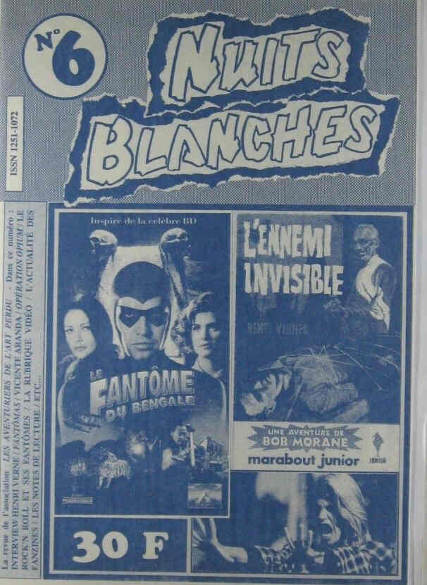 NUITS BLANCHES magazine side cover Issue 6 1st Quarter 1998