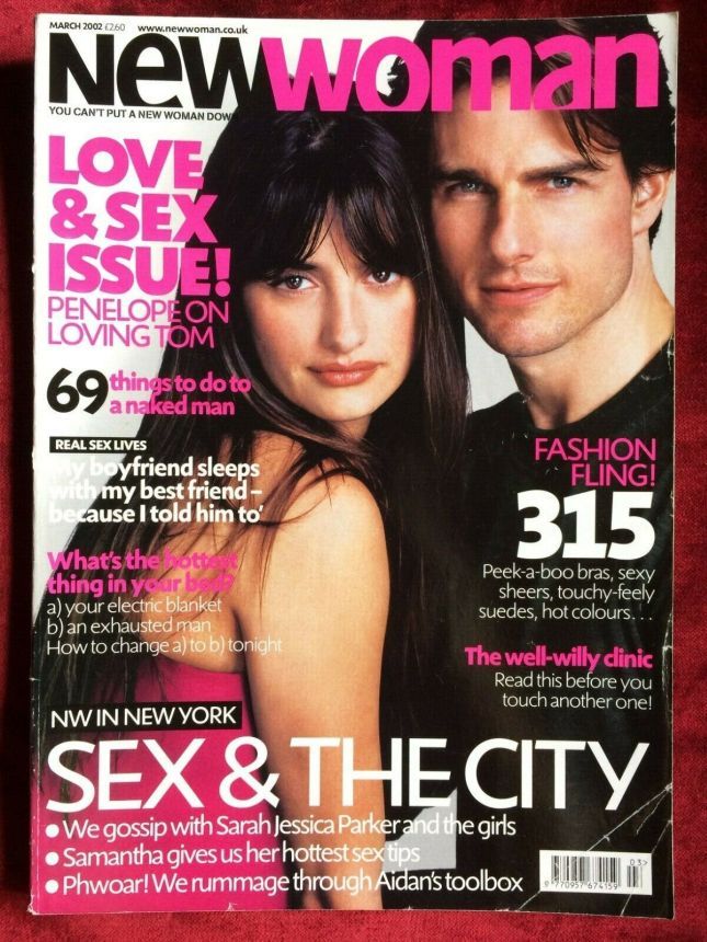 NEW WOMAN UK magazine side cover  March 2002