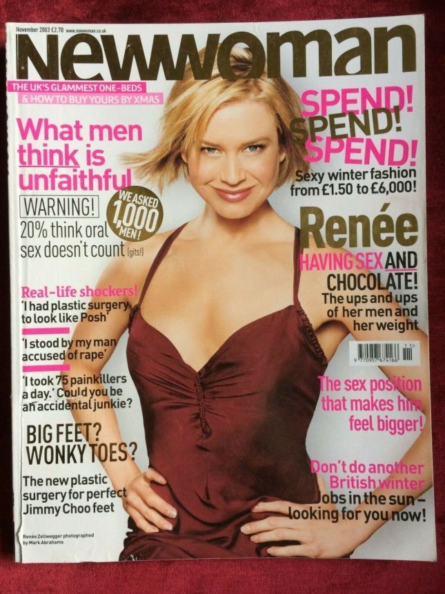 NEW WOMAN UK magazine side cover  November 2003