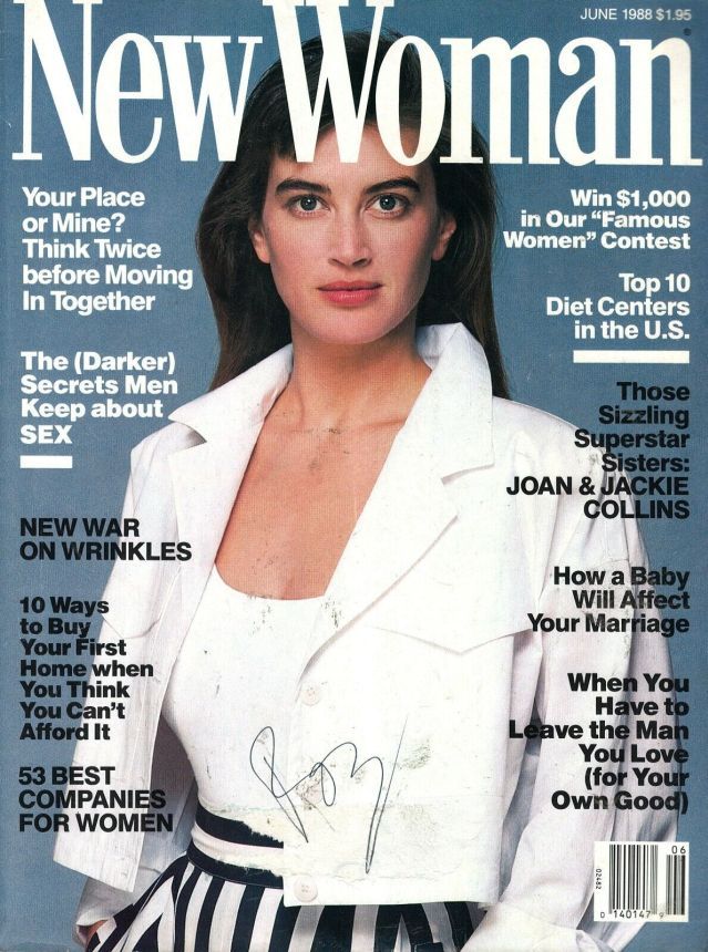 NEW WOMAN USA magazine side cover  June 1988