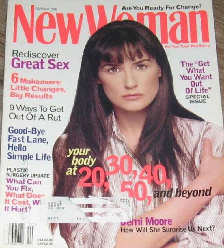 NEW WOMAN USA magazine side cover  October 1996