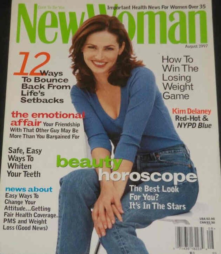 NEW WOMAN USA magazine side cover  August 1997