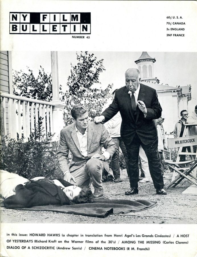 NY FILM BULLETIN magazine side cover Issue 45  1963