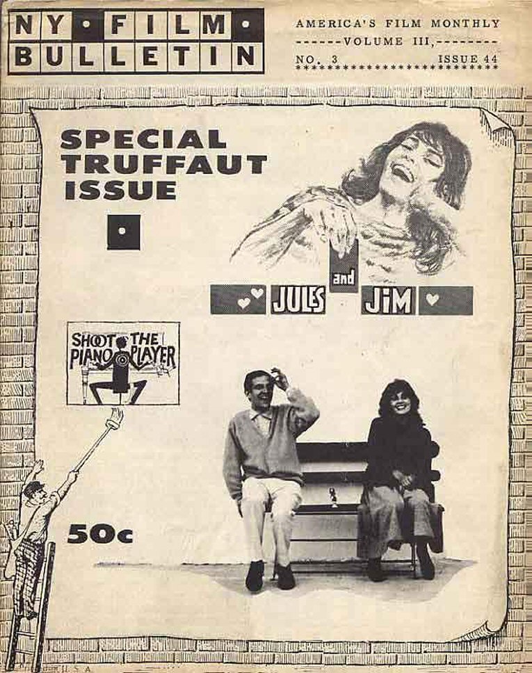 NY FILM BULLETIN magazine side cover Issue 44  April 1962