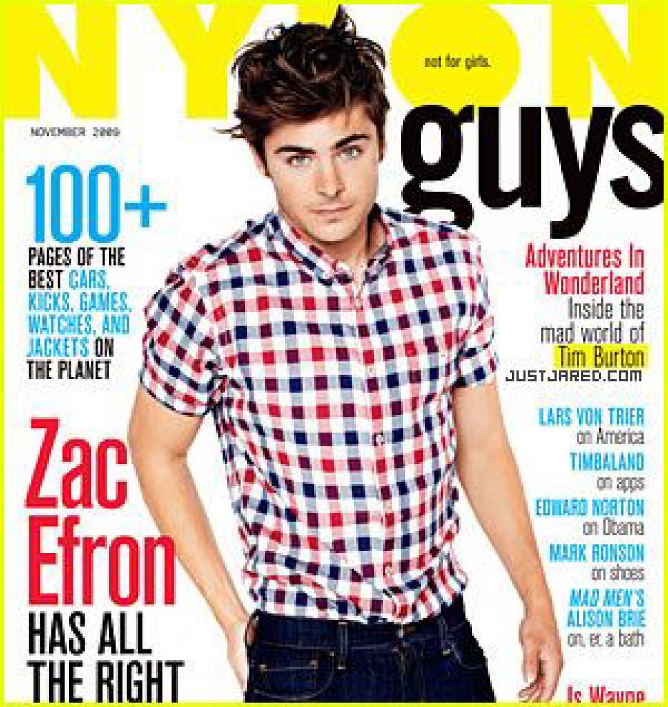 NYLON GUYS magazine side cover  November 2009