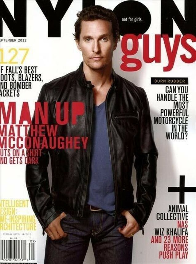 NYLON GUYS magazine side cover  September 2012